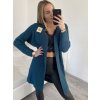 Cardigan pletený dlouhý rukáv dámský (S/M/L ONE SIZE) ITALSKÁ MÓDA IM4211865/DR