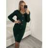 Šaty pletené dlouhý rukáv dámské (S/M ONE SIZE) ITALSKÁ MÓDA IMWA223595/DR (Velikost S/M/L, Barva béžová)