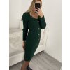 Šaty pletené dlouhý rukáv dámské (S/M ONE SIZE) ITALSKÁ MÓDA IMWA223595/DR (Velikost S/M/L, Barva béžová)