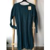 Šaty pletené dlouhý rukáv dámské (S/M/L ONE SIZE) ITALSKÁ MÓDA IMD22936/DR (Velikost M/L, Barva béžová)