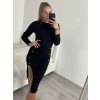 Šaty úpletové dlouhý rukáv dámské (S/M ONE SIZE) ITALSKÁ MÓDA IMWA223596/DR (Velikost S/M/L, Barva béžová)