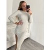 Šaty úpletové dlouhý rukáv dámské (S/M ONE SIZE) ITALSKÁ MÓDA IMWA223596/DR (Velikost S/M/L, Barva béžová)