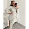 Šaty úpletové dlouhý rukáv dámské (S/M ONE SIZE) ITALSKÁ MÓDA IMWA223596/DR (Velikost S/M/L, Barva béžová)
