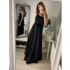 Šaty dlouhé plesové elegantní na ramínka dámské (S/M ONE SIZE) ITALSKÁ MÓDA IMPBB22O5728/DR (Velikost S/M/L, Barva béžová)