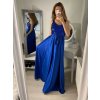 Šaty dlouhé plesové elegantní na ramínka dámské (S/M ONE SIZE) ITALSKÁ MÓDA IMPBB22O5728/DR (Velikost S/M/L, Barva béžová)
