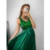 Šaty dlouhé plesové elegantní na ramínka dámské (S/M ONE SIZE) ITALSKÁ MÓDA IMPBB22O5728/DR (Velikost S/M/L, Barva béžová)