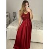 Šaty dlouhé plesové elegantní na ramínka dámské (S/M ONE SIZE) ITALSKÁ MÓDA IMPBB22O5728/DR (Velikost S/M/L, Barva béžová)