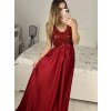 Šaty dlouhé plesové elegantní na ramínka dámské (S/M ONE SIZE) ITALSKÁ MÓDA IMPBB22O5728/DR (Velikost S/M/L, Barva béžová)