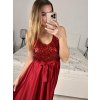 Šaty dlouhé plesové elegantní na ramínka dámské (S/M ONE SIZE) ITALSKÁ MÓDA IMPBB22O5728/DR (Velikost S/M/L, Barva béžová)