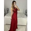 Šaty dlouhé plesové elegantní na ramínka dámské (S/M ONE SIZE) ITALSKÁ MÓDA IMPBB22O5728/DR (Velikost S/M/L, Barva béžová)