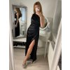 Šaty plesové dlouhé elegantní bez rukávu dámské (S/M ONE SIZE) ITALSKÁ MÓDA IMPBB22B22876/DR (Velikost S/M/L, Barva Černá)