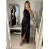 Šaty plesové dlouhé elegantní bez rukávu dámské (S/M ONE SIZE) ITALSKÁ MÓDA IMPBB22B22876/DR (Velikost S/M/L, Barva Černá)