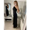 Šaty plesové dlouhé elegantní bez rukávu dámské (S/M ONE SIZE) ITALSKÁ MÓDA IMPBB22B22876/DR (Velikost S/M/L, Barva Černá)