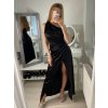 Šaty plesové dlouhé elegantní bez rukávu dámské (S/M ONE SIZE) ITALSKÁ MÓDA IMPBB22B22876/DR (Velikost S/M/L, Barva Černá)