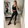 Legíny sametové dlouhé dámské (S/M ONE SIZE) ITALSKÁ MÓDA IMWE21444/DR (Velikost S/M/L, Barva béžová)