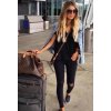 Kalhoty elastické styl jeans dlouhé dámské (25-31) gourd MA521GD6288-3Y/DR (Velikost 25, Barva Černá)