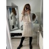 Šaty pletené s rolákem dlouhý rukáv dámské (S/M ONE SIZE) ITALSKÁ MÓDA IMWAA223600/DR (Velikost S/M/L, Barva béžová)