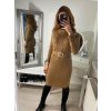 Šaty pletené s rolákem dlouhý rukáv dámské (S/M ONE SIZE) ITALSKÁ MÓDA IMWAA223600/DR (Velikost S/M/L, Barva béžová)