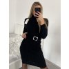 Šaty pletené s rolákem dlouhý rukáv dámské (S/M ONE SIZE) ITALSKÁ MÓDA IMWAA223600/DR (Velikost S/M/L, Barva béžová)