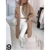 Kabát flaušový dlouhý rukáv dámský (S/M ONE SIZE) ITALSKÁ MÓDA IMM22MS85829/DR (Velikost S/M/L, Barva Černá)