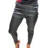 Legíny koženkové zateplené dlouhé dámské (S/M, M/L, LX/2XL) TURECKÁ MODA TM9222048/DR