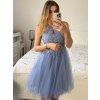 Šaty společenské elegantní plesové dámské (S/M ONE SIZE) ITALSKÁ MÓDA IMM2019805/DR (Velikost S/M/L, Barva růžová světlá)