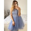Šaty společenské elegantní plesové dámské (S/M ONE SIZE) ITALSKÁ MÓDA IMM2019805/DR (Velikost S/M/L, Barva růžová světlá)