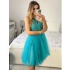 Šaty společenské elegantní plesové dámské (S/M ONE SIZE) ITALSKÁ MÓDA IMM2019805/DR (Velikost S/M/L, Barva růžová světlá)