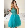 Šaty společenské elegantní plesové dámské (S/M ONE SIZE) ITALSKÁ MÓDA IMM2019805/DR (Velikost S/M/L, Barva růžová světlá)