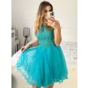 Šaty společenské elegantní plesové dámské (S/M ONE SIZE) ITALSKÁ MÓDA IMM2019805/DR (Velikost S/M/L, Barva růžová světlá)