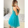 Šaty společenské elegantní plesové dámské (S/M ONE SIZE) ITALSKÁ MÓDA IMM2019805/DR (Velikost S/M/L, Barva růžová světlá)
