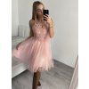 Šaty společenské elegantní plesové dámské (S/M ONE SIZE) ITALSKÁ MÓDA IMM2019805/DR (Velikost S/M/L, Barva růžová světlá)