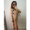 Šaty úpletové s rolákem dlouhý rukáv dámské (S/M ONE SIZE) ITALSKÁ MÓDA IMM22FD5807/DR (Velikost S/M/L, Barva modrá)