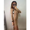 Šaty úpletové s rolákem dlouhý rukáv dámské (S/M ONE SIZE) ITALSKÁ MÓDA IMM22FD5807/DR (Velikost S/M/L, Barva modrá)