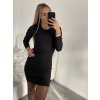 Šaty elegantní dlouhý rukáv dámské (S/M ONE SIZE) ITALSKÁ MÓDA IMWB22338/DR (Velikost S/M/L, Barva béžová)
