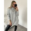 Svetr prodloužený oversize s rolákem dlouhý rukáv dámské (XL/2XL ONE SIZE) ITALSKÁ MÓDA IMWG218508/DR (Velikost XL/2XL, Barva Černá)