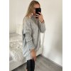 Svetr prodloužený oversize s rolákem dlouhý rukáv dámské (XL/2XL ONE SIZE) ITALSKÁ MÓDA IMWG218508/DR (Velikost XL/2XL, Barva Černá)
