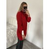 Svetr pletený prodloužený s rolákem dlouhý rukáv dámský (S/M/L ONE SIZE) ITALSKÁ MÓDA IMWB22318/DR (Velikost M/L, Barva béžová)