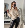 Svetr pletený s rolákem dlouhý rukáv dámské (S/M ONE SIZE) ITALSKÁ MÓDA IMWAA223632/DRU (Velikost S/M/L, Barva béžová)