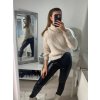 Svetr pletený s rolákem dlouhý rukáv dámské (S/M ONE SIZE) ITALSKÁ MÓDA IMWAA223632/DRU (Velikost S/M/L, Barva béžová)