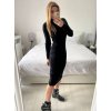 Šaty úpletové s rolákem dlouhý rukáv dámské (S/M ONE SIZE) FRANCOUZSKÁ MÓDA FMWT22J51765/DR (Velikost S/M/L, Barva béžová)