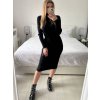 Šaty úpletové s rolákem dlouhý rukáv dámské (S/M ONE SIZE) FRANCOUZSKÁ MÓDA FMWT22J51765/DR (Velikost S/M/L, Barva béžová)