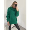 Svetr prodloužený s rolákem dlouhý rukáv dámský (S/M/L/XL/2XL ONE SIZE) ITALSKÁ MÓDA IM422943/DR (Velikost XL/2XL, Barva Černá)