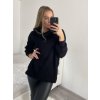 Svetr prodloužený s rolákem dlouhý rukáv dámský (S/M/L/XL/2XL ONE SIZE) ITALSKÁ MÓDA IM422943/DR (Velikost XL/2XL, Barva Černá)