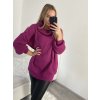 Svetr prodloužený s rolákem dlouhý rukáv dámský (S/M/L/XL/2XL ONE SIZE) ITALSKÁ MÓDA IM422943/DR (Velikost XL/2XL, Barva Černá)