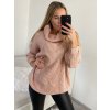 Svetr prodloužený s rolákem dlouhý rukáv dámský (S/M/L/XL/2XL ONE SIZE) ITALSKÁ MÓDA IM422943/DR (Velikost XL/2XL, Barva Černá)