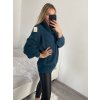 Svetr prodloužený s rolákem dlouhý rukáv dámský (S/M/L/XL/2XL ONE SIZE) ITALSKÁ MÓDA IM422943/DR (Velikost XL/2XL, Barva Černá)