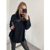 Svetr úpletový oversize s rolákem dlouhý rukáv dámský (S/M/L/XL/2XL ONE SIZE) ITALSKá MóDA IM522AL0381/DR (Velikost XL/2XL, Barva Černá)