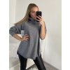 Svetr úpletový oversize s rolákem dlouhý rukáv dámský (S/M/L/XL/2XL ONE SIZE) ITALSKá MóDA IM522AL0381/DR (Velikost XL/2XL, Barva Černá)