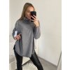 Svetr úpletový oversize s rolákem dlouhý rukáv dámský (S/M/L/XL/2XL ONE SIZE) ITALSKá MóDA IM522AL0381/DR (Velikost XL/2XL, Barva Černá)
